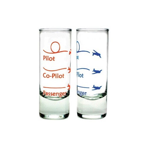 Bicchiere liquore Pilot-CoPilot-Passenger