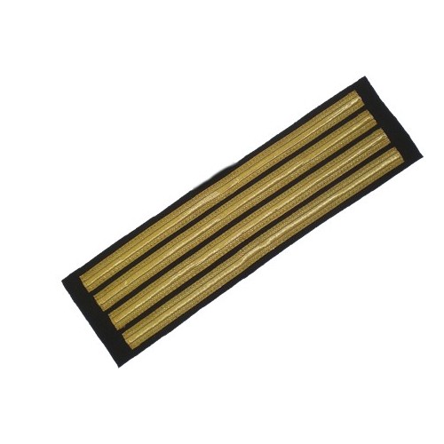 Gradi manica 4 strisce ORO (2 pezzi)