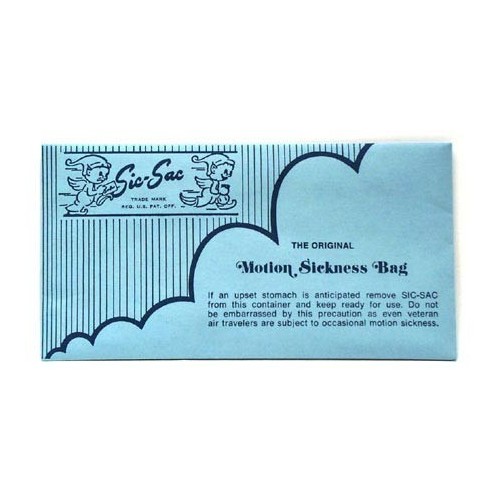 Sic Sac sacchetto per il mal d'aria - The Original Motion Sickness Bag