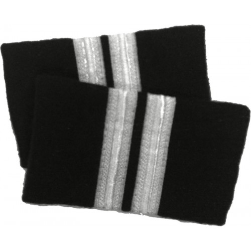 Coppia tubolari (gradi pilota) camicia 2 strisce ARGENTO