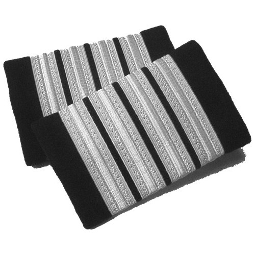 Coppia tubolari (gradi pilota) camicia 4 strisce ARGENTO