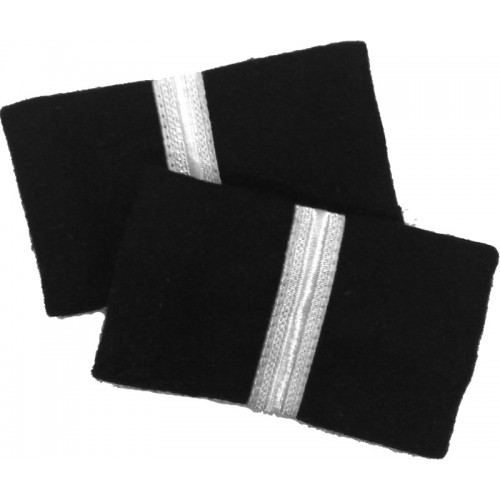 Coppia tubolari (gradi pilota) camicia 1 striscia ARGENTO