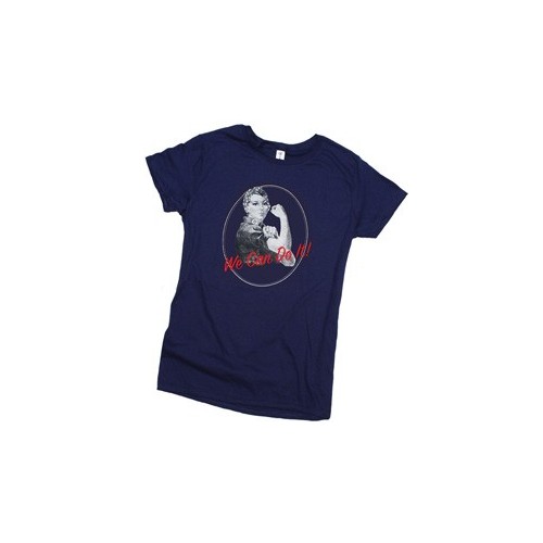 T-shirt donna "ROSIE THE RIVETER" colore blu