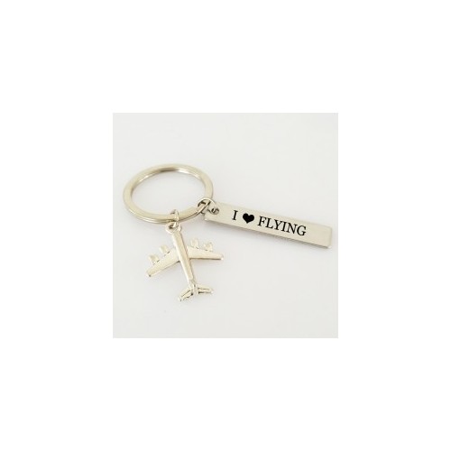 Portachiavi metallo I Love Flying
