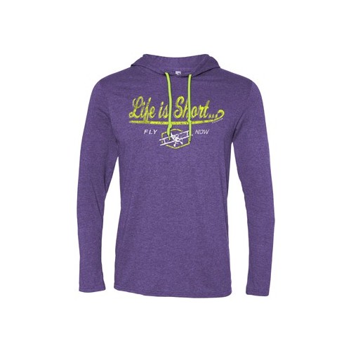 Maglia in cotone leggero maniche lunghe e cappuccio