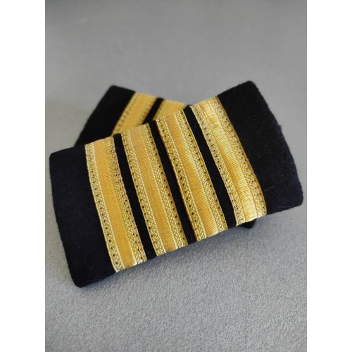 Coppia tubolari (gradi pilota) camicia 4 strisce ORO