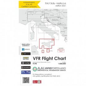 Carte Aeronautiche VFR Avioportolano edizione 2021 - LI-6 Sicilia