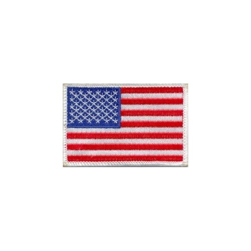 US flag small white border
