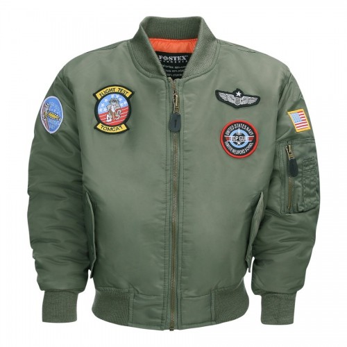 Bomber Bambino/a verde MA-I Flight Jacket