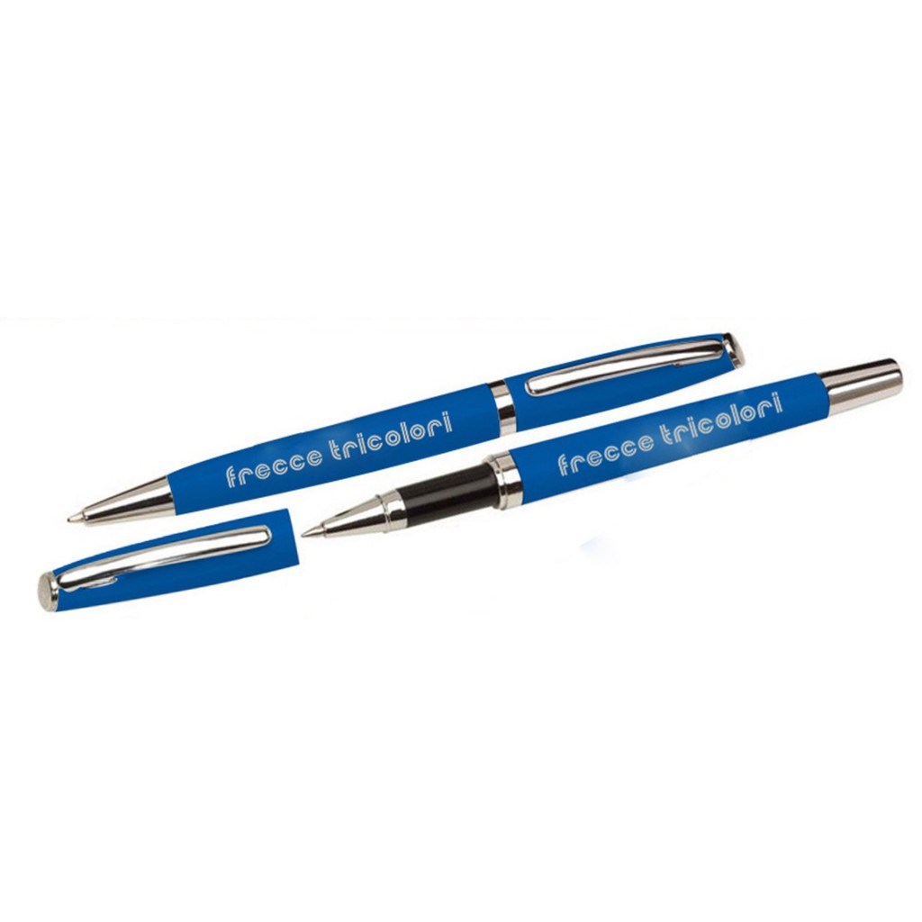 Set due penne in metallo blu Frecce Tricolore
