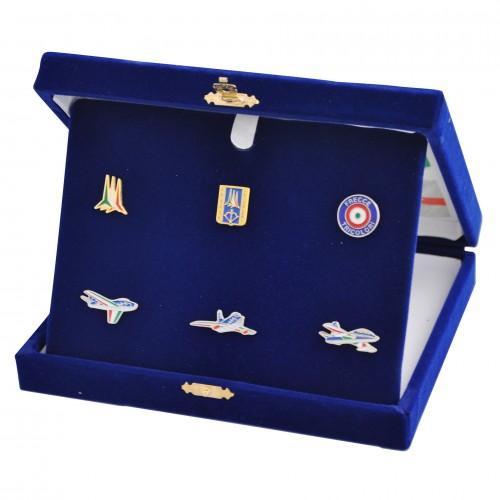 Cofanetto da collezione con 6 distintivi Frecce Tricolori