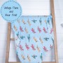 100% Cotton Muslin Swaddle Blanket - Plane Paws