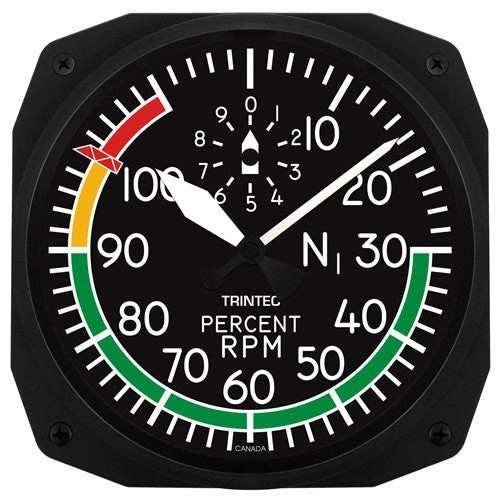 Orologio stile strumento a percentuale di giri/min 25x25