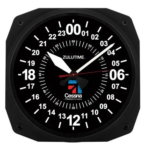 Orologio Cessna 24 H Stile strumento di volo