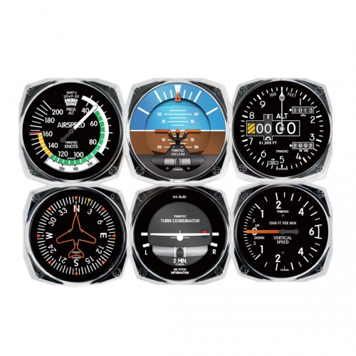 6-Piece Acyrlic Instrument Coaster Set - Modern