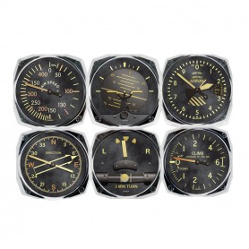 6-Piece Acyrlic Instrument Coaster Set - Vintage