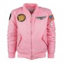 Bomber Bambino/a Blu MA-I Flight Jacket Rosa