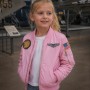 Bomber Bambino/a Blu MA-I Flight Jacket Rosa