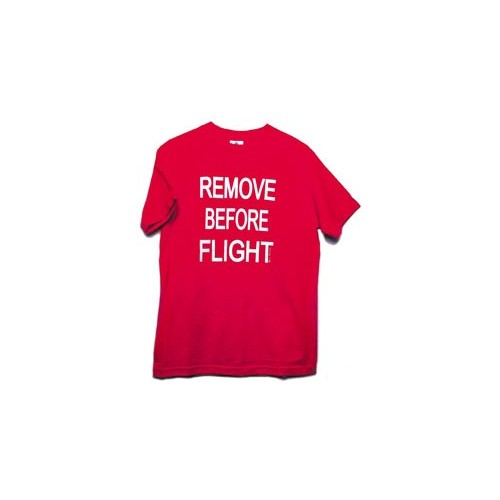 T-shirt REMOVE BEFORE FLIGHT uomo