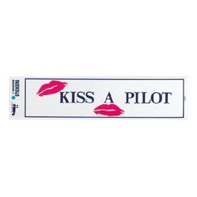 Adesivo "KISS A PILOT"